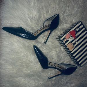 Sam  Edelman Snake like  leather heels 👠